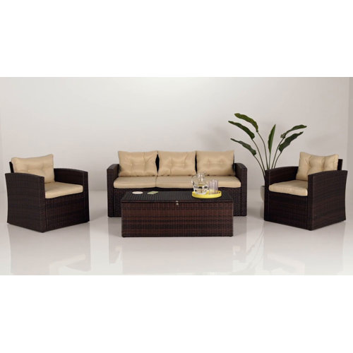Arlington 5 piece rattan sofa discount